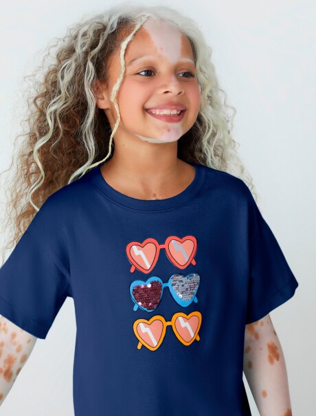 VESTIDO INFANTIL CON ESTAMPA AZUL