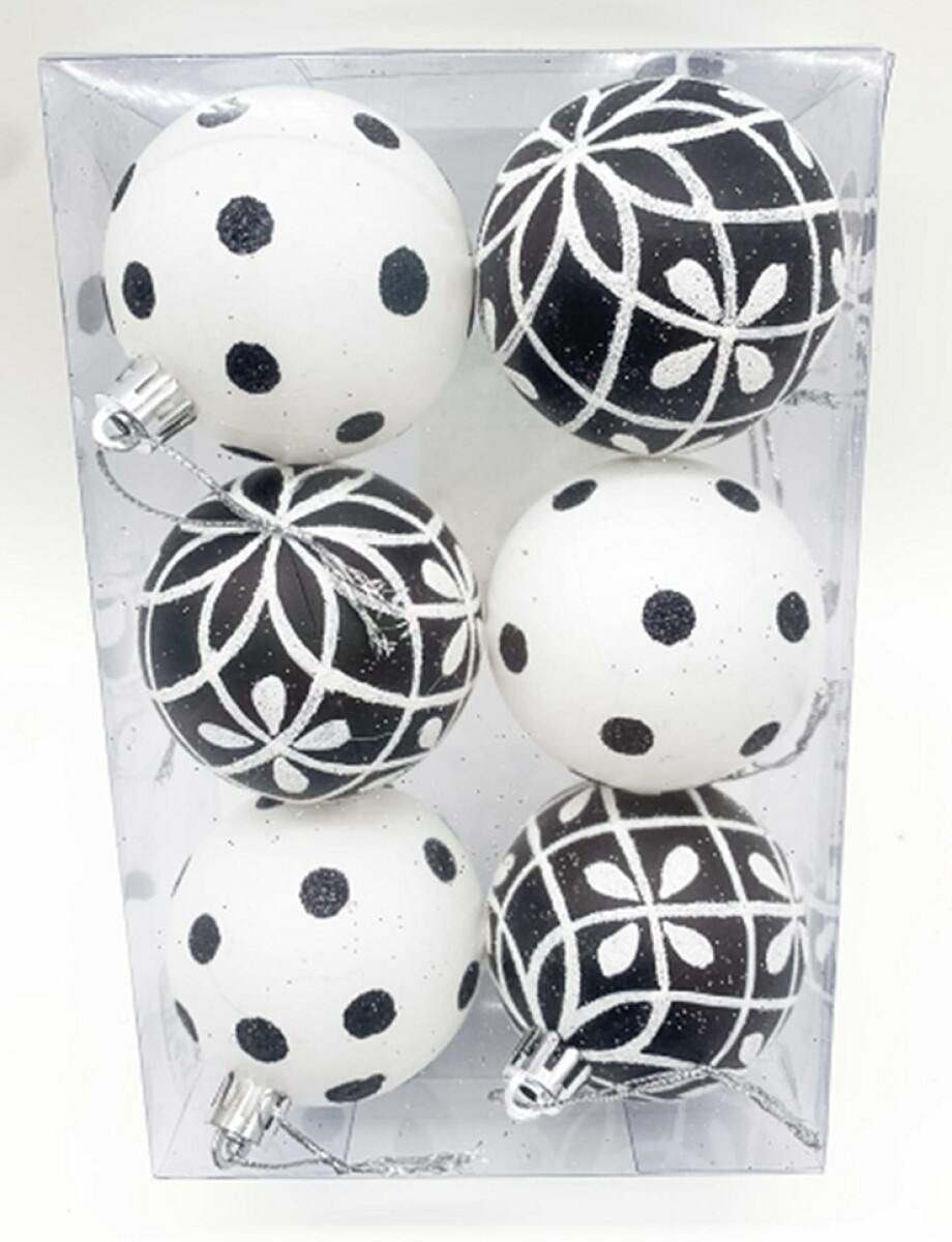 Esferas navidadeñas x 6 - Fi.navi.bolas Navidad 6 Uni X 6cms Ll 