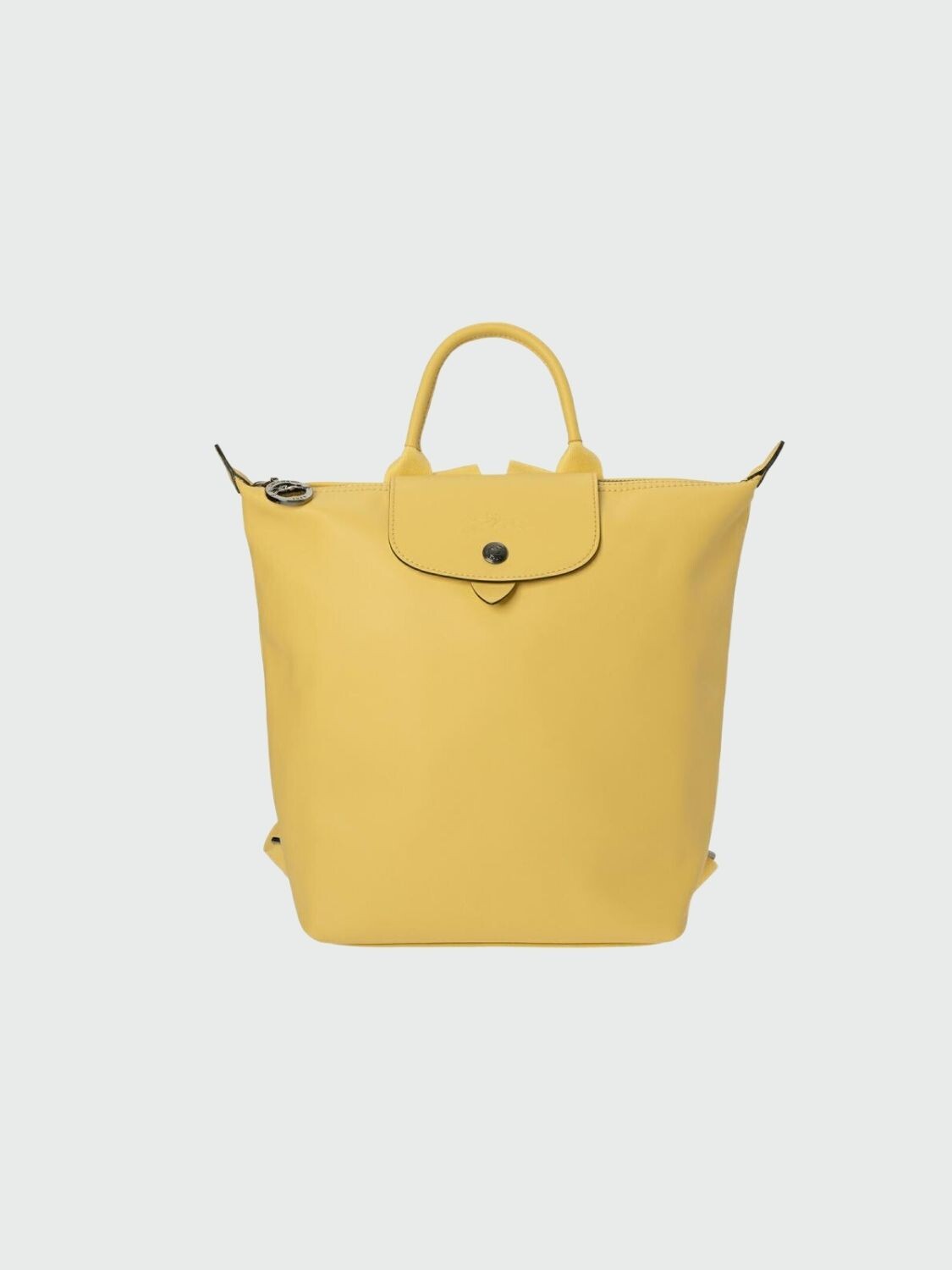 Longchamp -Mochila de cuero, le Pliage Xtra Amarillo Pastel