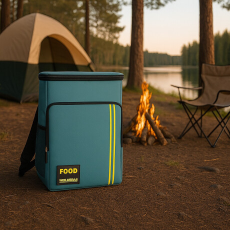 Mochilla Conservadora Térmica Impermeable 30X20X40 Turquesa