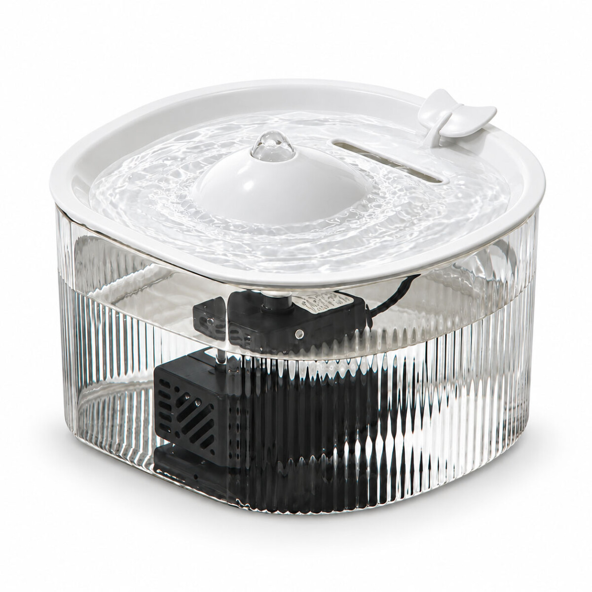 Fuente Bebedero Ballena Para Mascotas 1,5L USB 5V - Blanco 