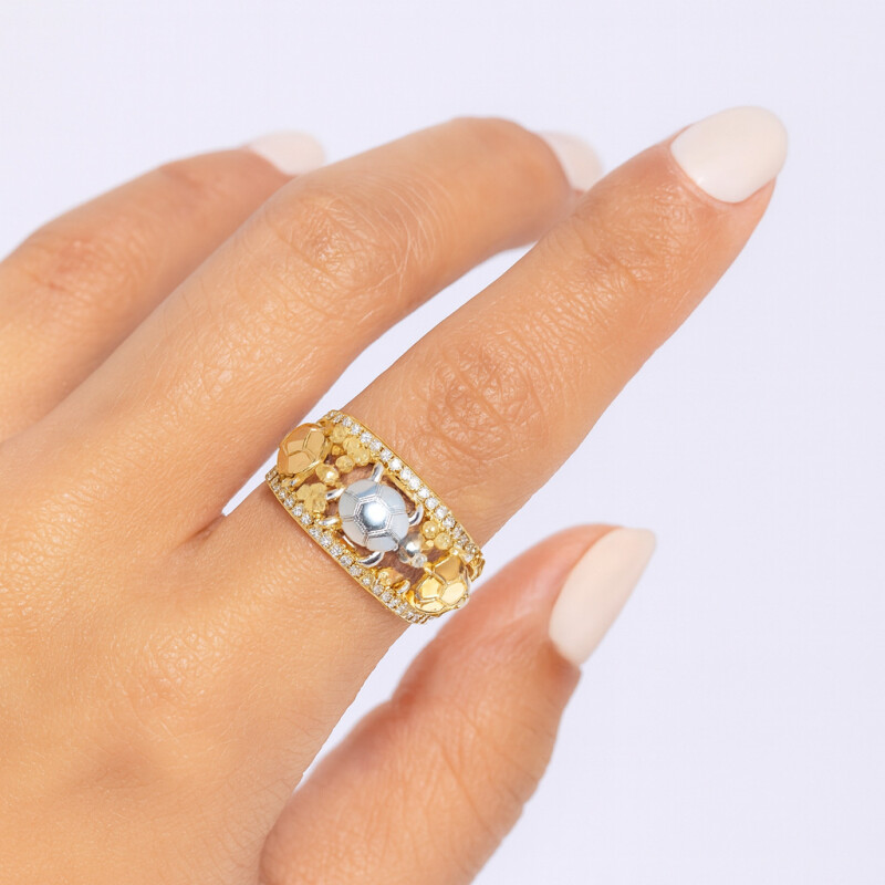 Anillo en oro 18K con circonias Anillo En Oro 18k Con Circonias