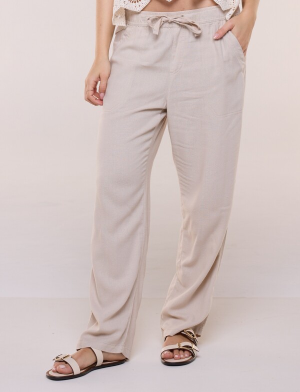 Pantalon Lino BEIGE