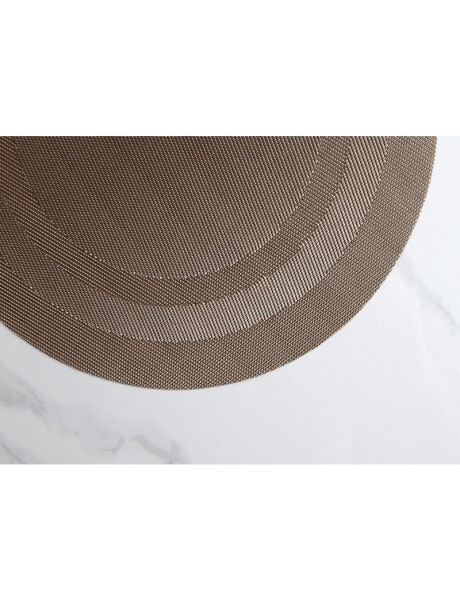 INDIVIDUAL PVC ANILLOS D38CM MARRON CLARO INDIVIDUAL PVC ANILLOS D38CM MARRON CLARO