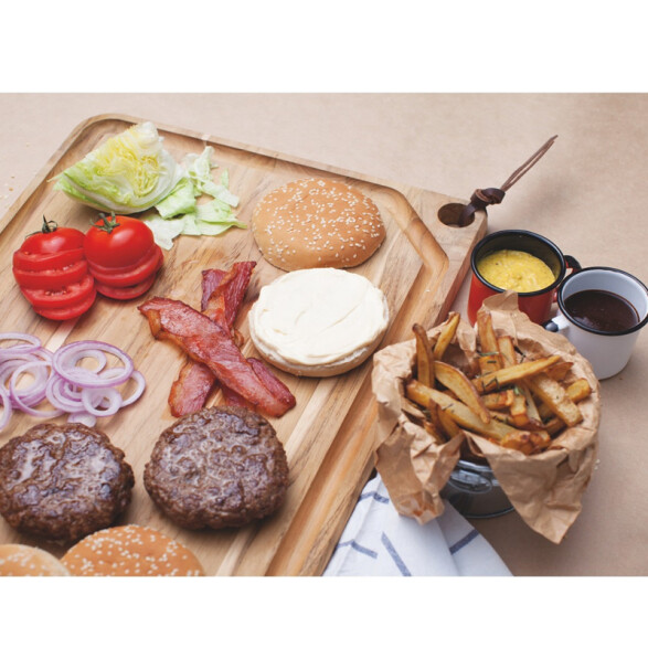 Tabla rectangular modelo CHURRASCO, 490x280x22mm -TRAMONTINA TB1336