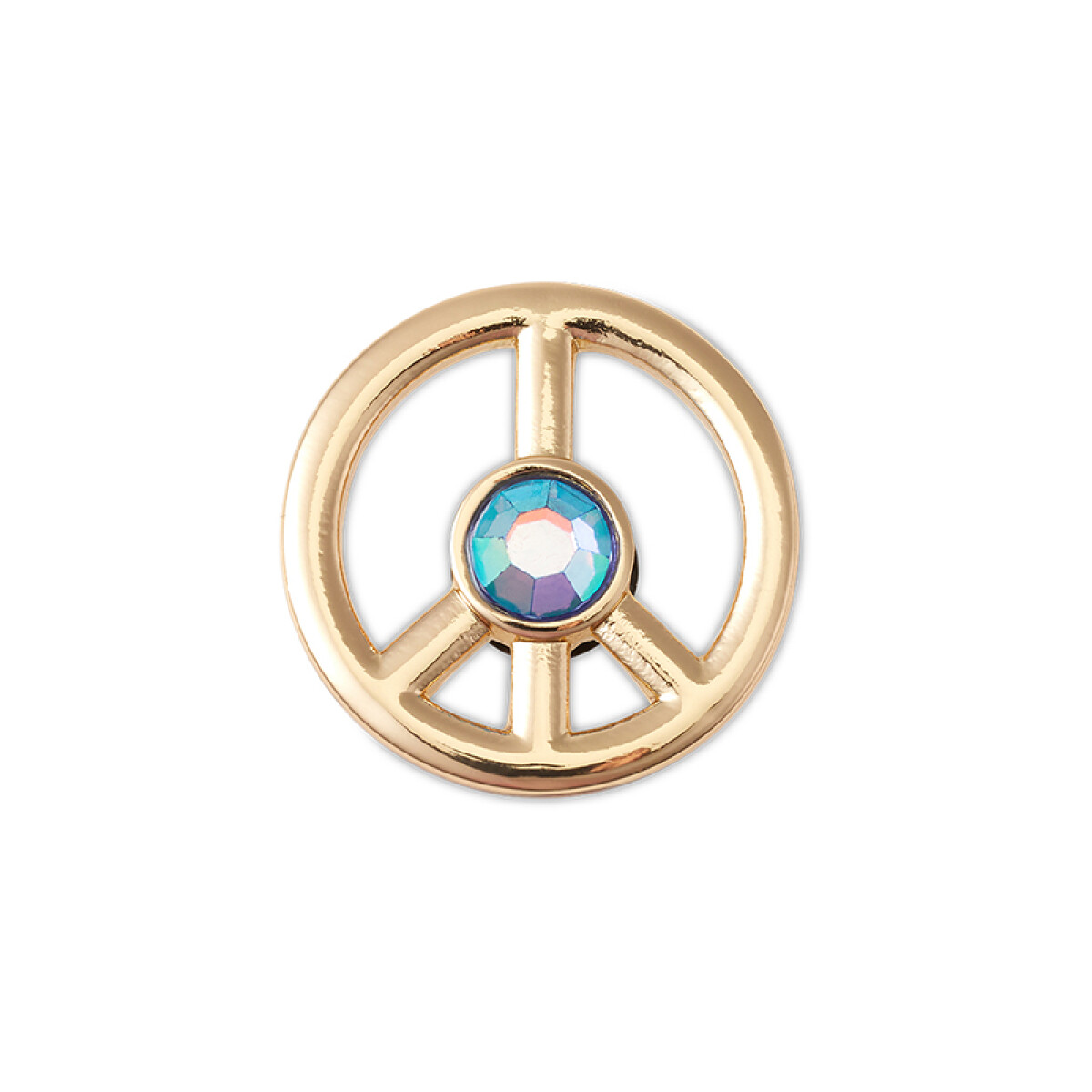 Jibbitz™ Charm Gold Peace - Multicolor 