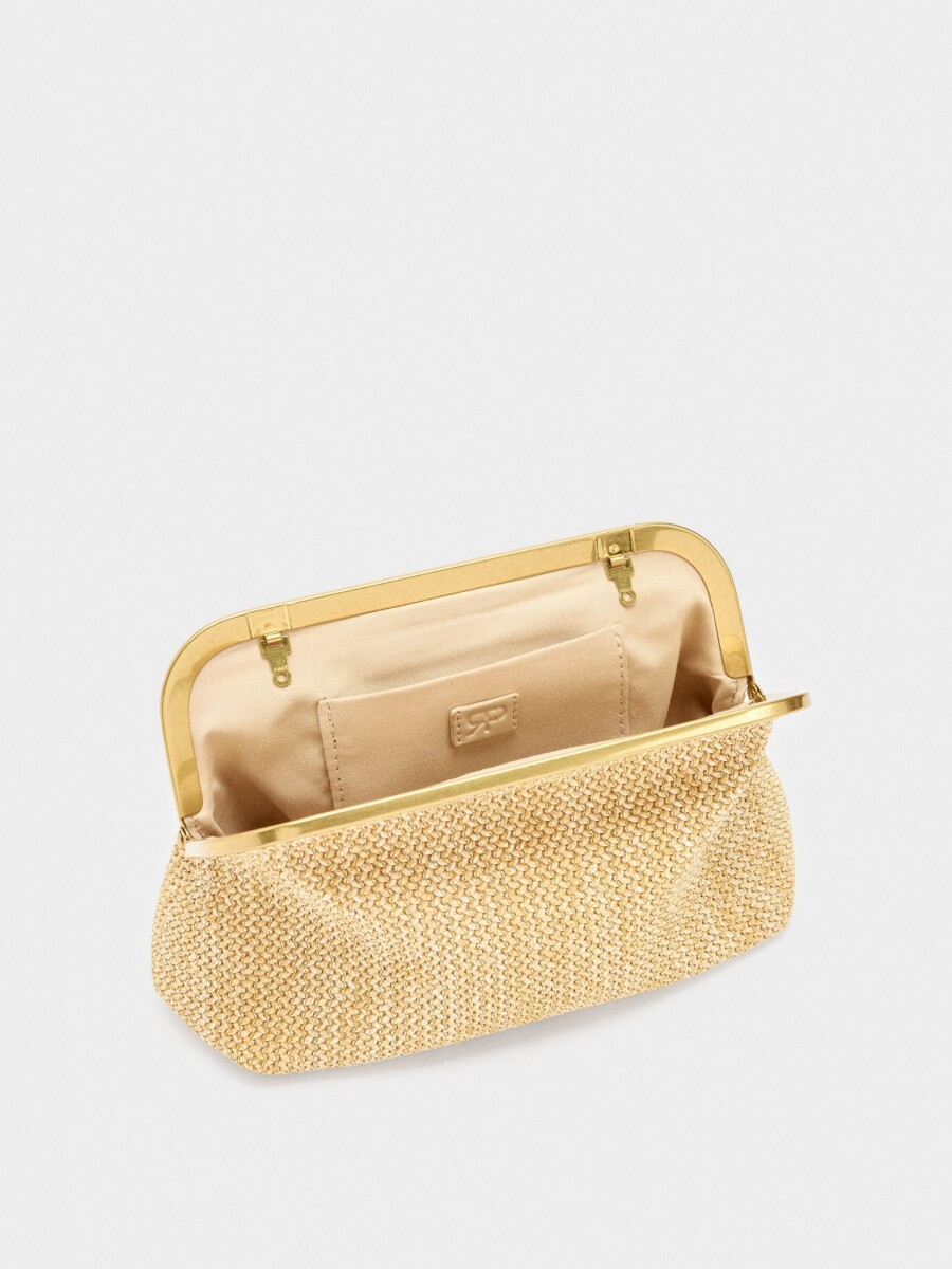 Bolso De Fiesta Efecto Rafia natural