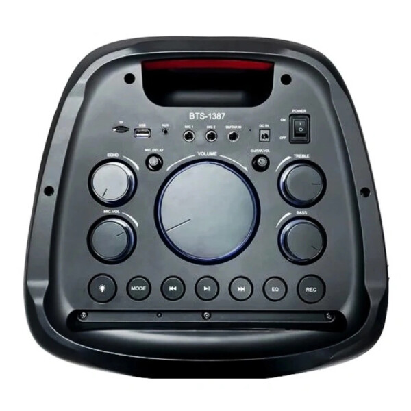 Parlante Bluettooth Led Micrófono Batería Bts-1387 PARLANTE BRODU BTS-1387 2X10" BAT MIC