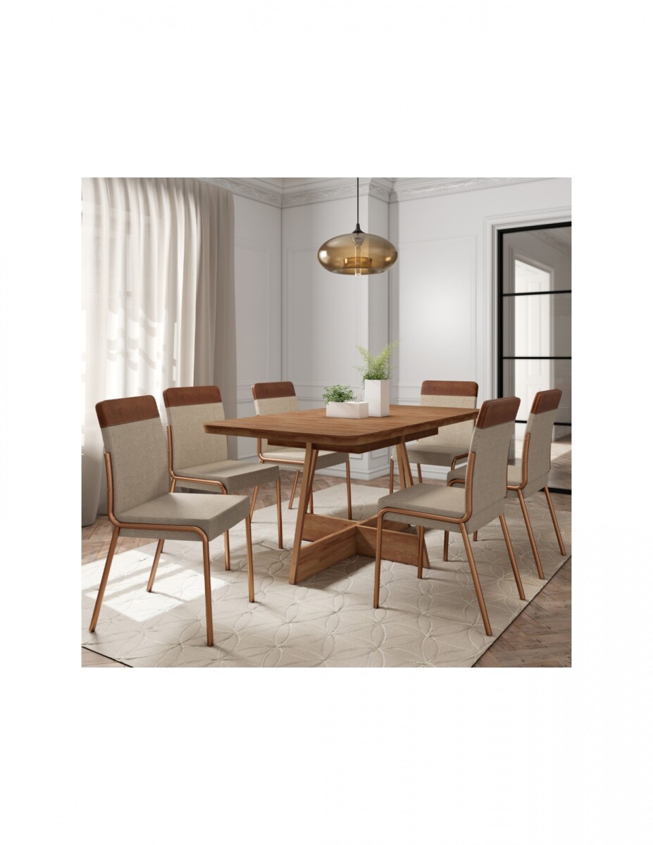 Juego De Comedor 6 Sillas Duo 