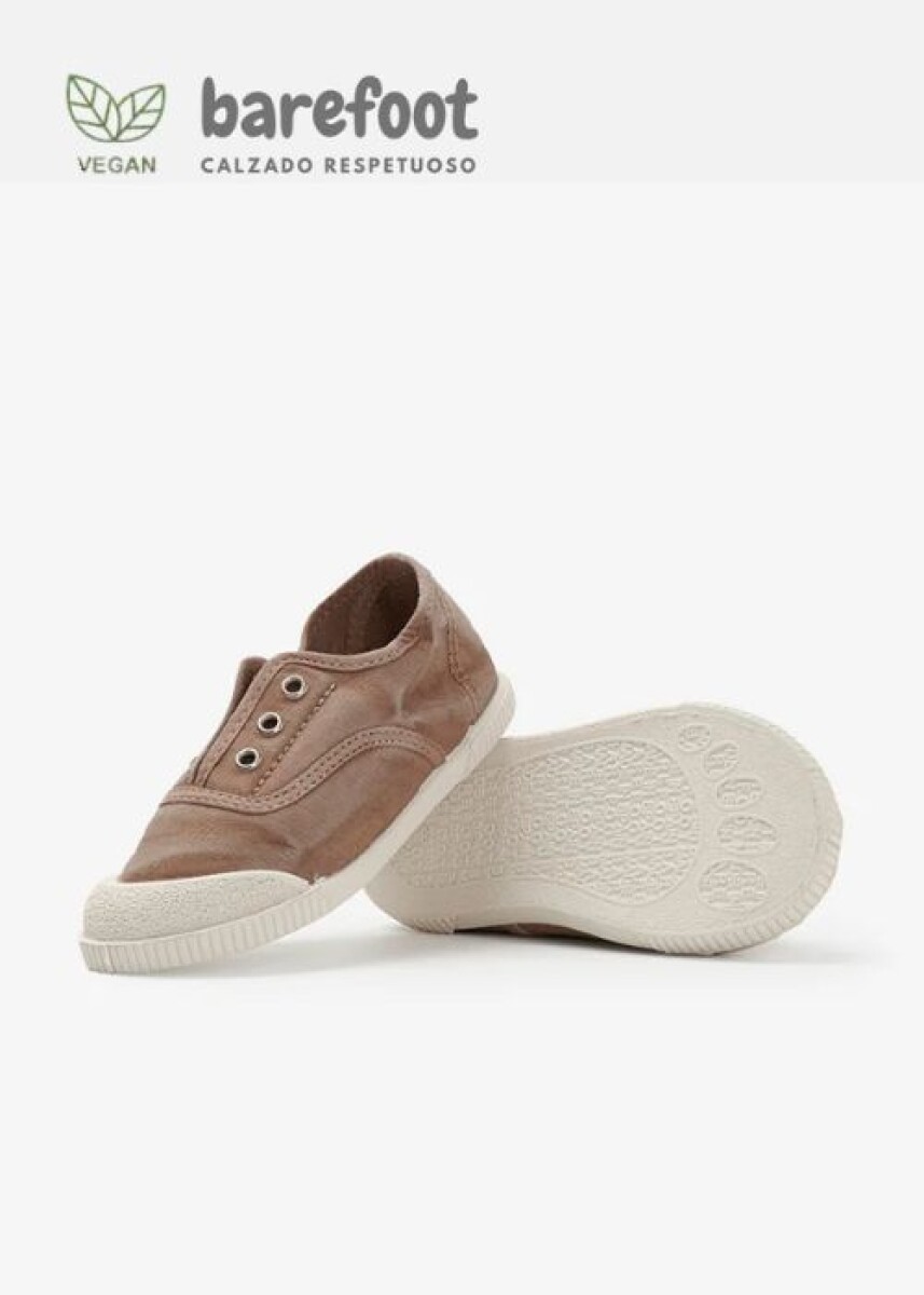Zapatilla inglesa barefoot beige - Beige 