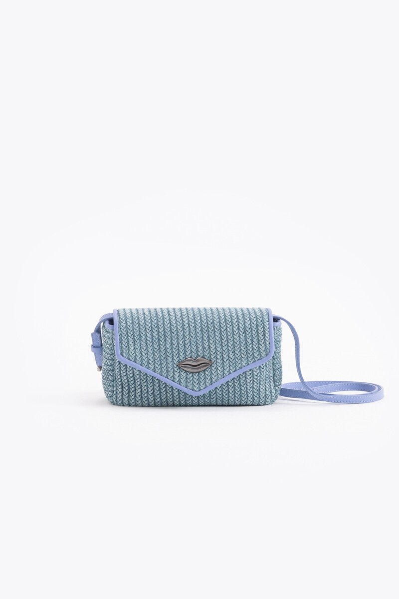 BANDOLERA LIPSTICK KNIT Celeste
