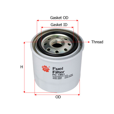FILTRO COMBUSTIBLE - GASOIL FCY.115 NI.720-D22-D23-JMC=P.3627 NAKAMURA FILTRO COMBUSTIBLE - GASOIL FCY.115 NI.720-D22-D23-JMC=P.3627 NAKAMURA
