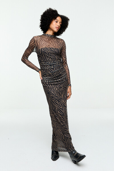 VESTIDO LARGO TUL ANIMAL PRINT Animal Print