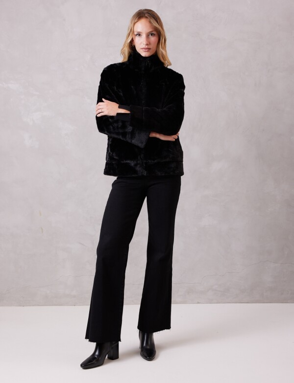 Chaqueta Faux Fur NEGRO