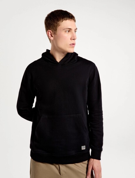 BUZO CON CAPUCHA MODELO COMFORT NEGRO