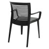 Silla Victoria Con Posa brazos en Polipropileno - Color negra - 92042/009 Silla Victoria Con Posa brazos en Polipropileno - Color negra - 92042/009