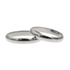 Par de alianzas clásicas en oro blanco 18k - bombé de 3mm Par de alianzas clásicas en oro blanco 18k - bombé de 3mm