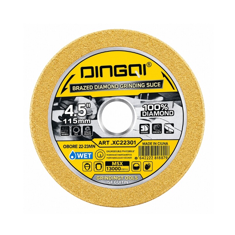 DINGQI DISCO DIAMANTADO SOLDADO AL VACIO MULTIMATERIAL 115MM x15x22.23MM Dingqi Disco Diamantado Soldado Al Vacio Multimaterial 115mm X15x22.23mm