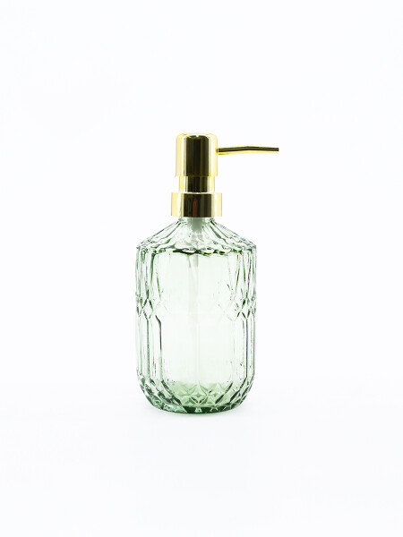DISPENSADOR VIDRIO LABRADO VERDE