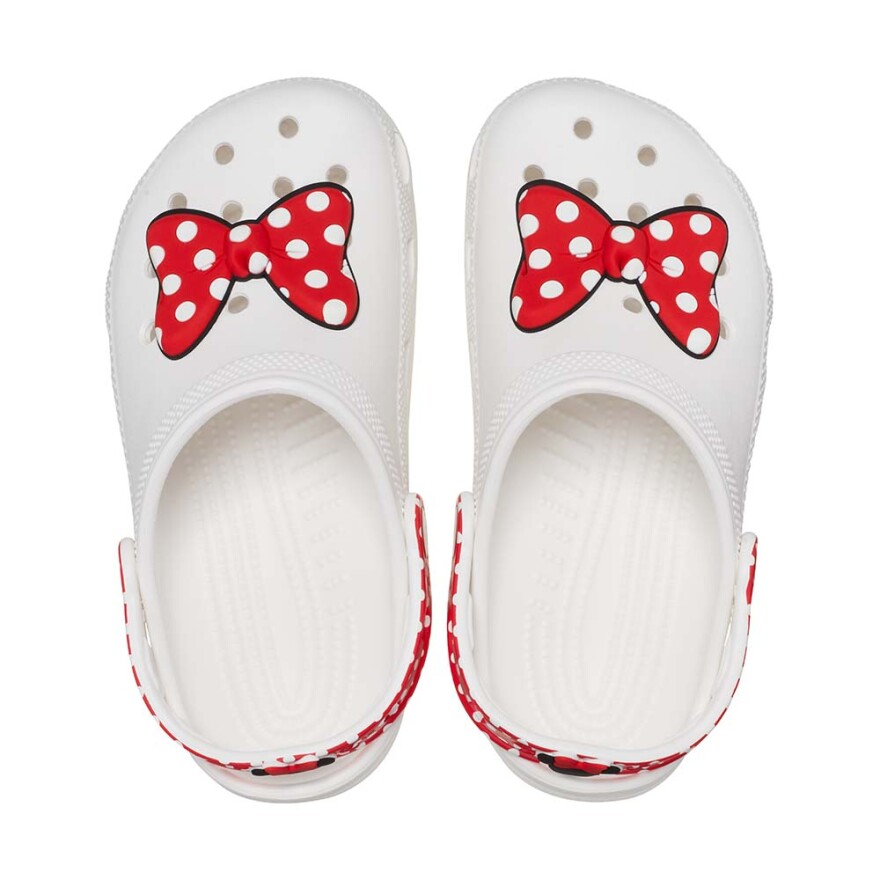 Classic Disney Minnie Mouse Clog T - Niños White/red