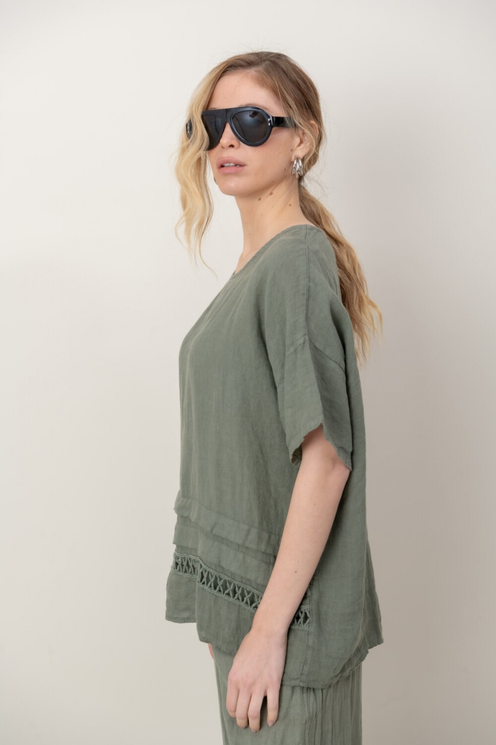 BLUSA ZEMYNA Verde seco
