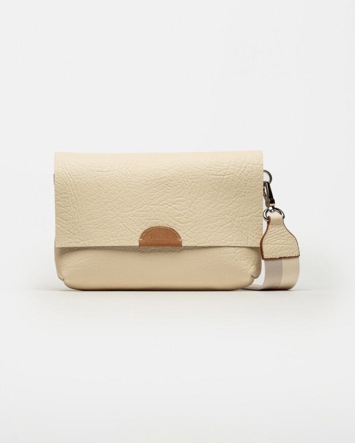 Morral Olivia en cuero graneado Cotton