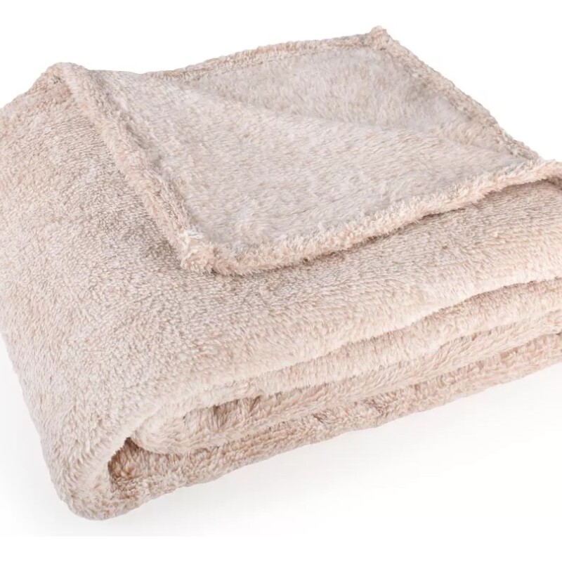 Manta Corderito 1 Plaza 150x200cm - Beige Manta Corderito 1 Plaza 150x200cm - Beige