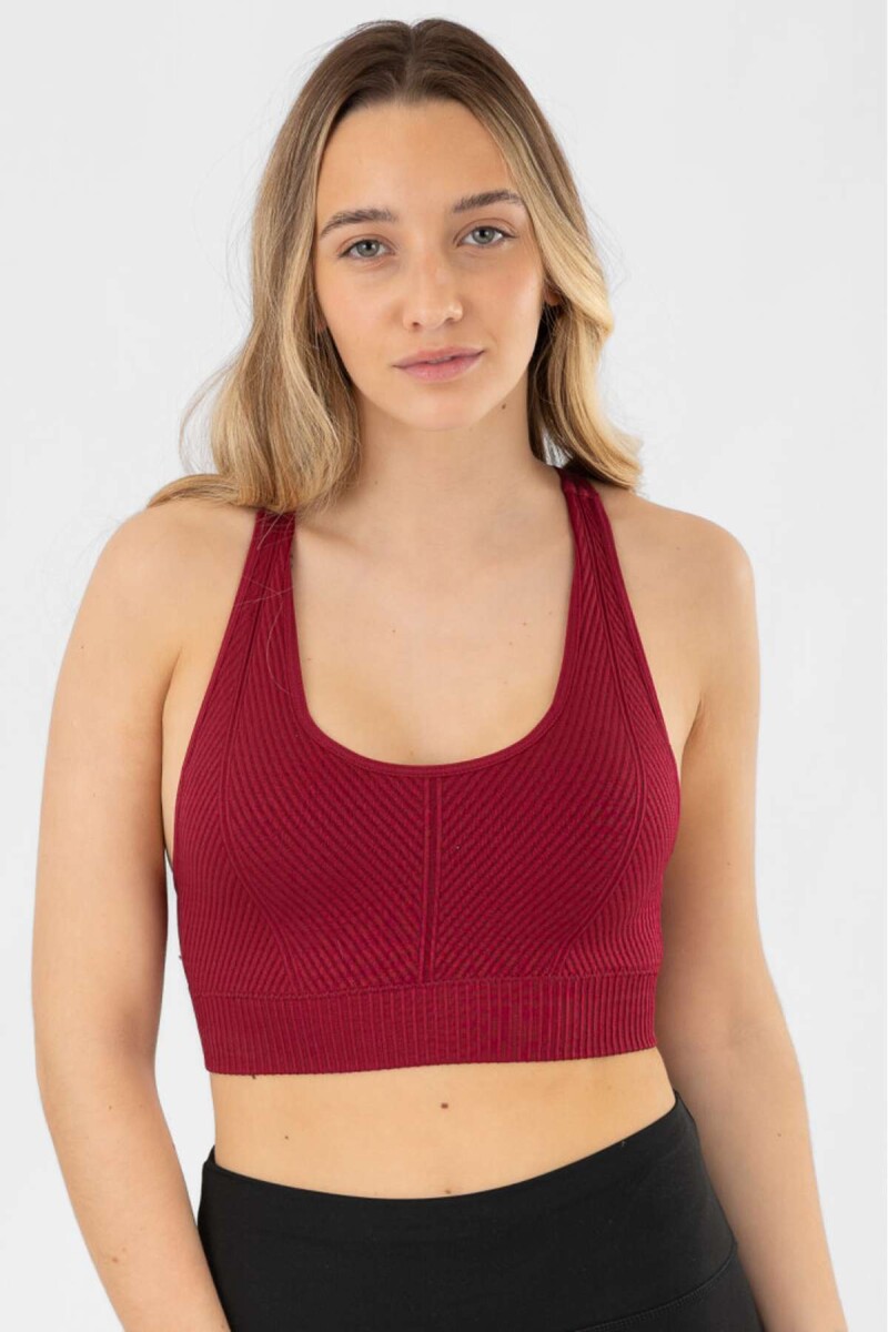 Top deportivo sin costura - Bordeaux 
