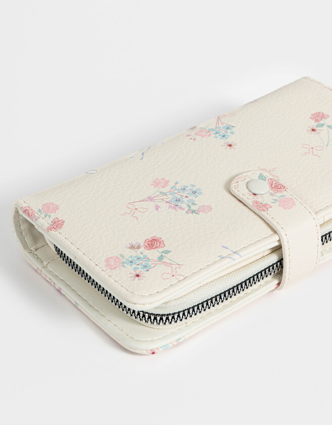 Ficheros Billetera Fichero Con Snap - Estampado Flores
