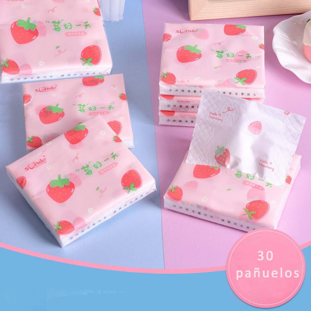 Pañuelos estampados 30 unidades - Pañuelos Estampados 30 Unidades 