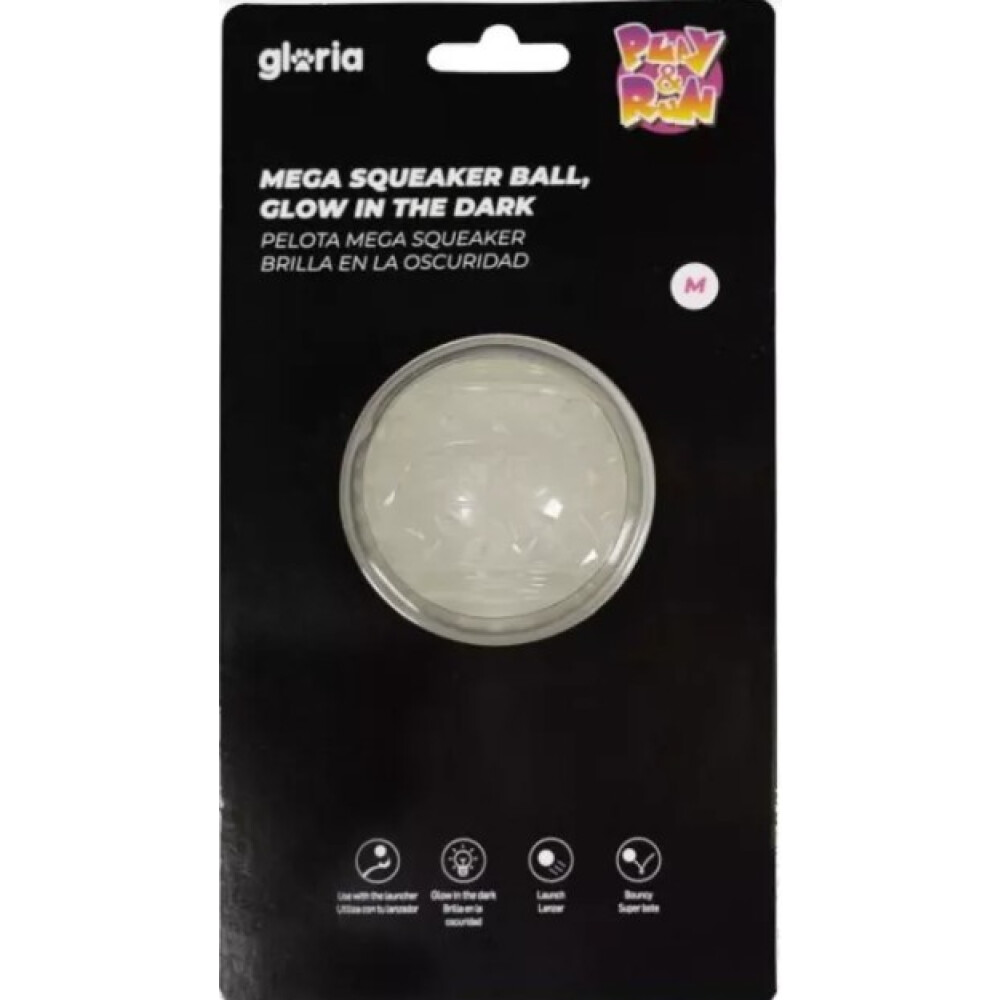 PLAY AND RUN PELOTA MEGA SQUEAKER BRILLO OSCURIDAD M 6.35CM PLAY AND RUN PELOTA MEGA SQUEAKER BRILLO OSCURIDAD M 6.35CM