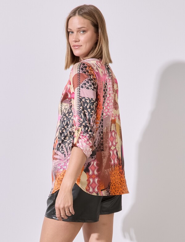 Blusa Printed MULTI/BEIGE