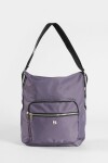 Hobo mochila con bolsillo violeta