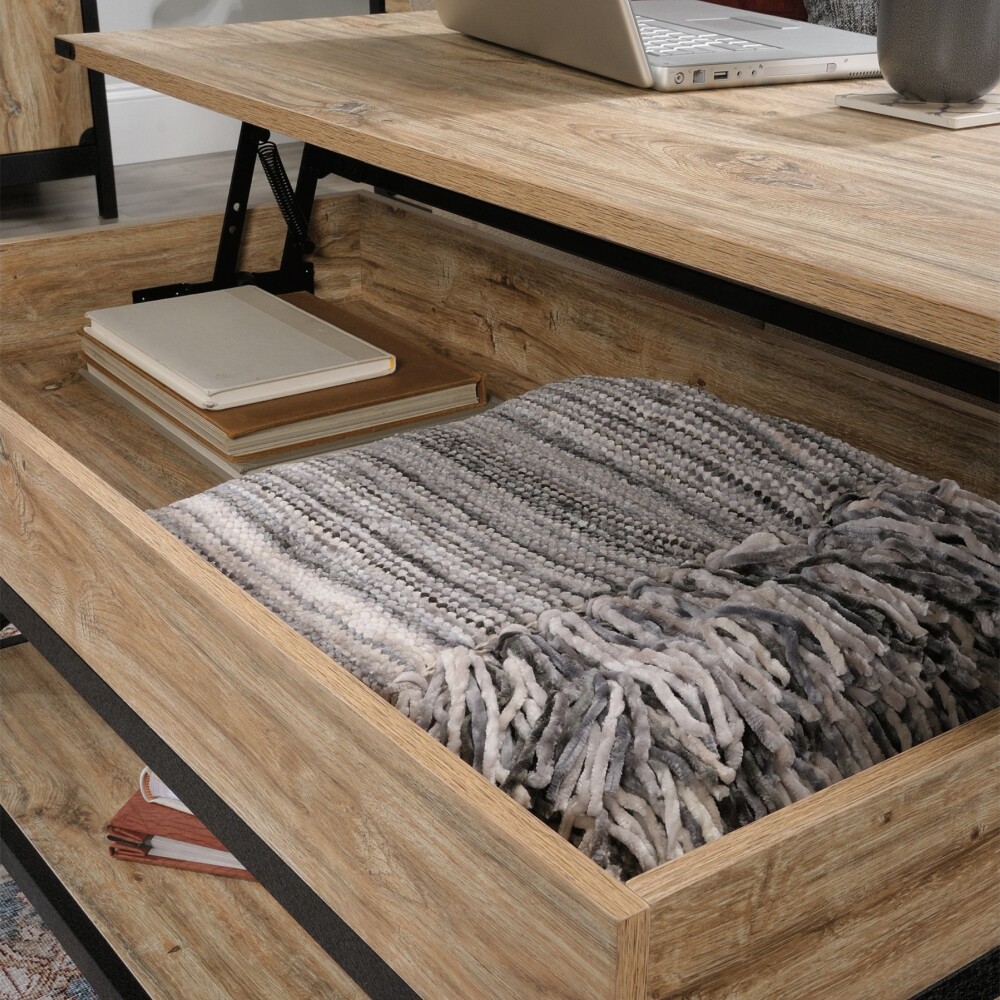 Mesa Ratona Articulada - Sauder - Linea Steel River Marrón