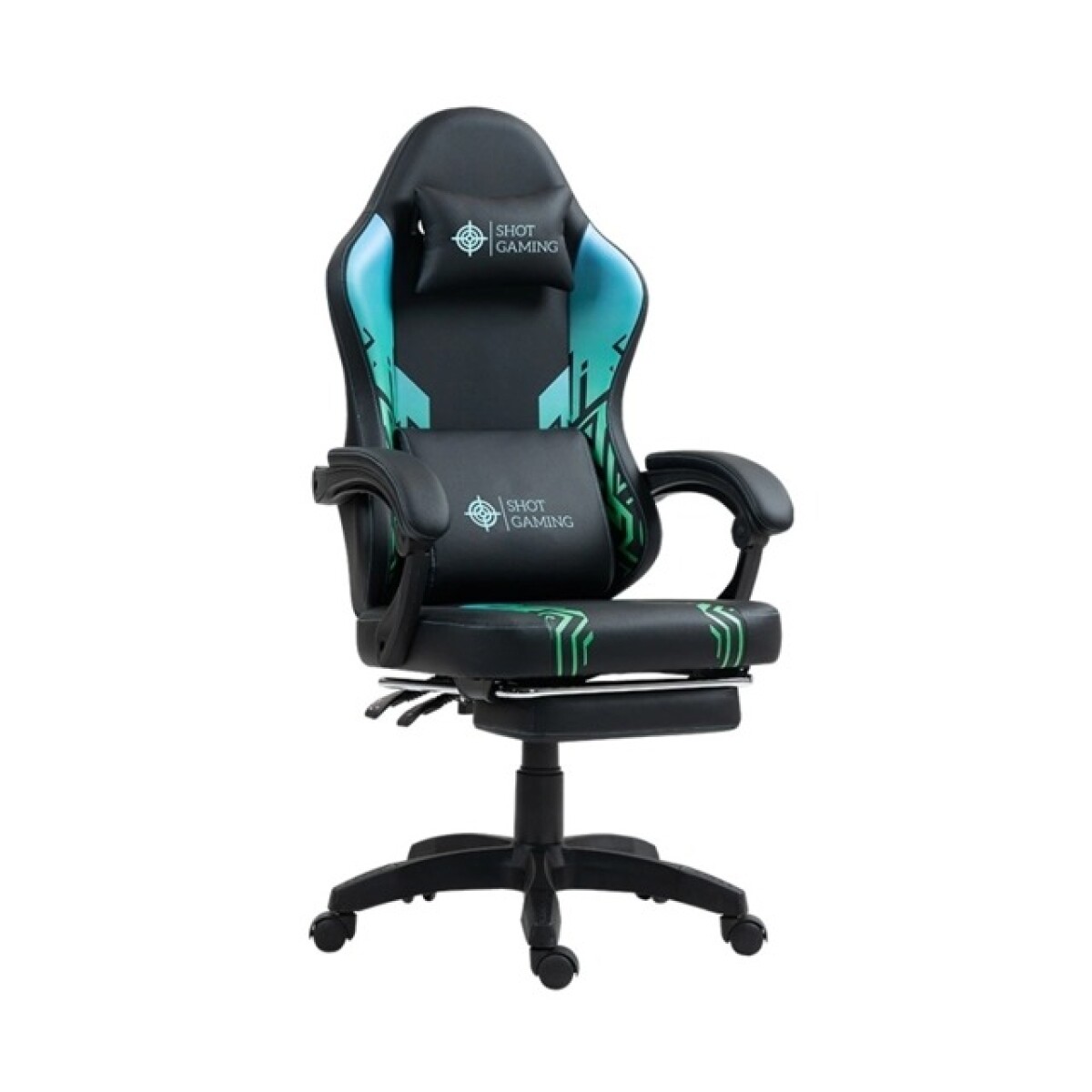 SILLA GAMER GAMING SHOT-VENOM COLOR VERDE Y NEGRO 