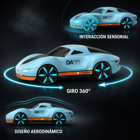 Auto deportivo a control remoto Celeste