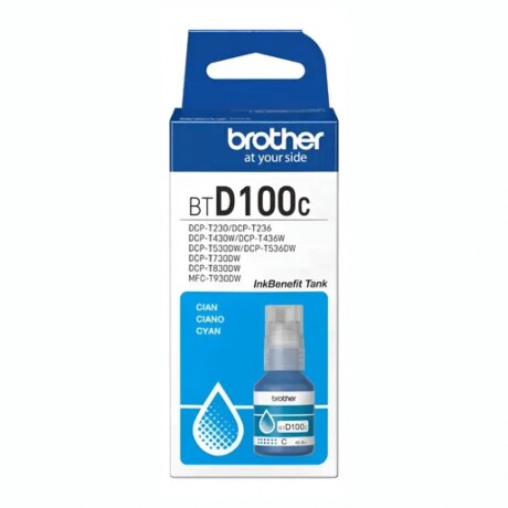 Botella De Tinta Cyan BROTHER Capacidad 48ML Para Impresoras T230-T430-T530-T730-T830 Botella De Tinta Cyan BROTHER Capacidad 48ML Para Impresoras T230-T430-T530-T730-T830