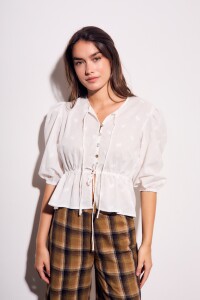 Blusa Broderie Crudo