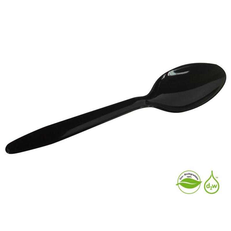 Cuchara Biodegradable x10 Unidades Negro