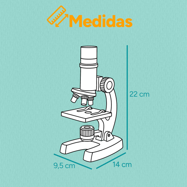 Microscopio Infantil Niños C/ Aumento 1200x 360° Kit Ciencia Color Blanco