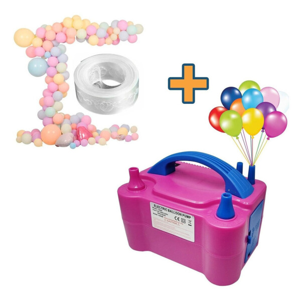 Inflador Globos Eléctrico + 5 Rollos Cinta Arco 5 Metros C/u Inflador Globos Eléctrico + 5 Rollos Cinta Arco 5 Metros C/u