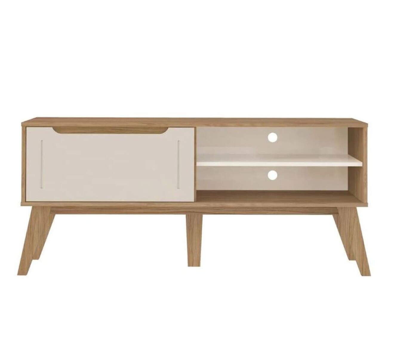 Rack de living Mdf Natural/beige Lotus Roble/na 