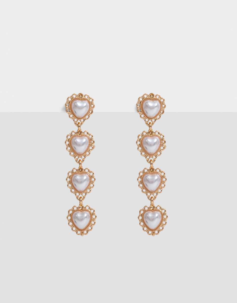 Aros Colgantes Con Corazón 
