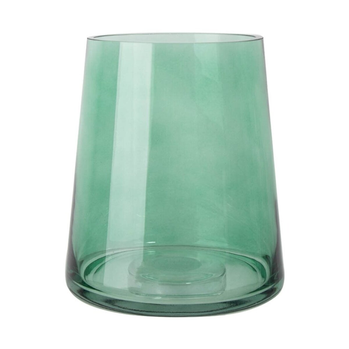 FLORERO VIDRIO LABRADO D18x20CM VERDE 