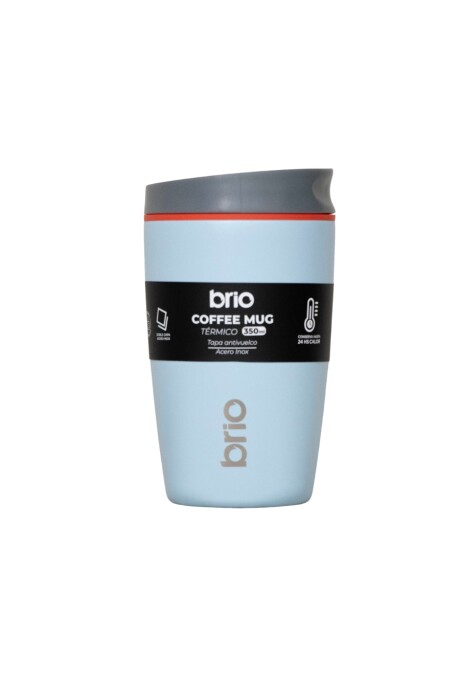Vaso Térmico brio Café Jarra Mug 350ml Acero Inoxidable Celeste