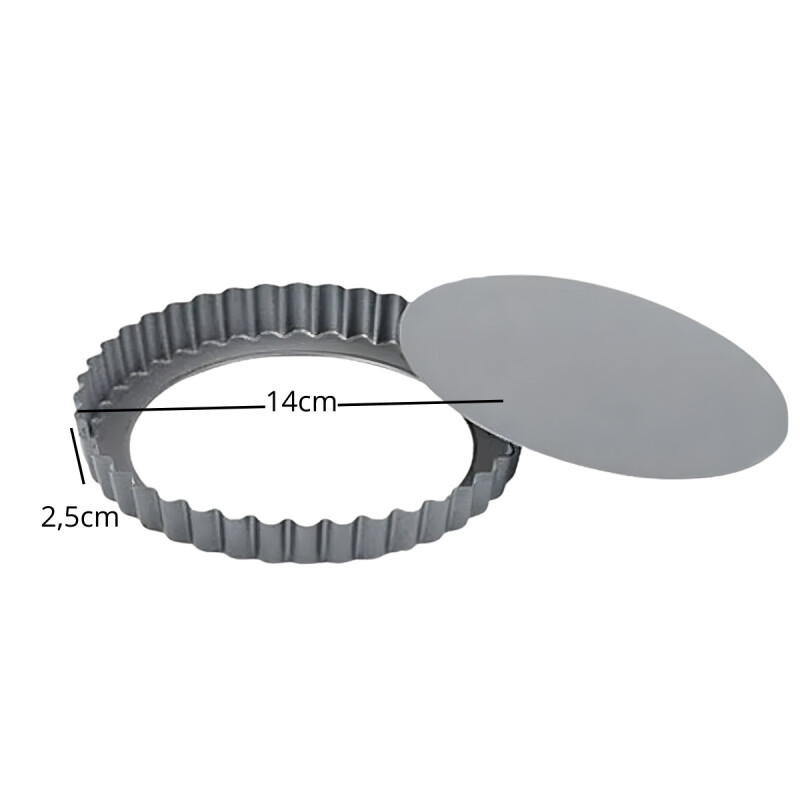 Tartera antiadherente con fondo desmontable GRIS