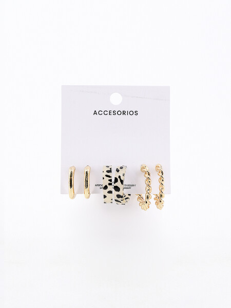CARAVANAS SET 3 PARES DORADO