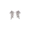 Caravanas Hoja-Plata 925-Piedra Zirconia-CA3089 conpiedra