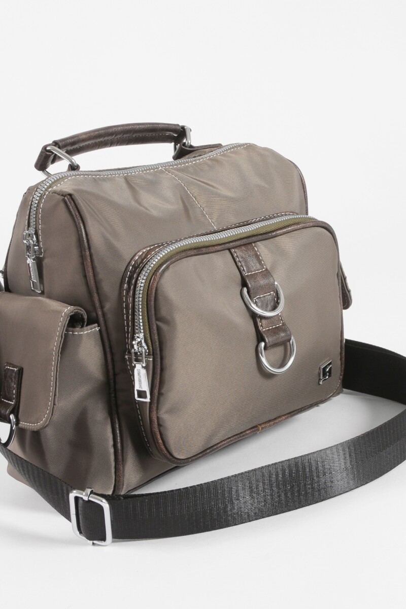 Bandolera - mochila bolsillos verde