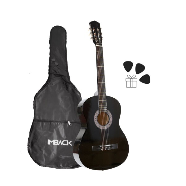 Guitarra Criolla Clásica para Diestros con Funda Color Negro Guitarra Criolla Clásica para Diestros con Funda Color Negro